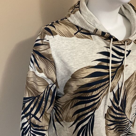 Mens SUN + STONE Leaf Print Hoodie- Size XL - Picture 8 of 15
